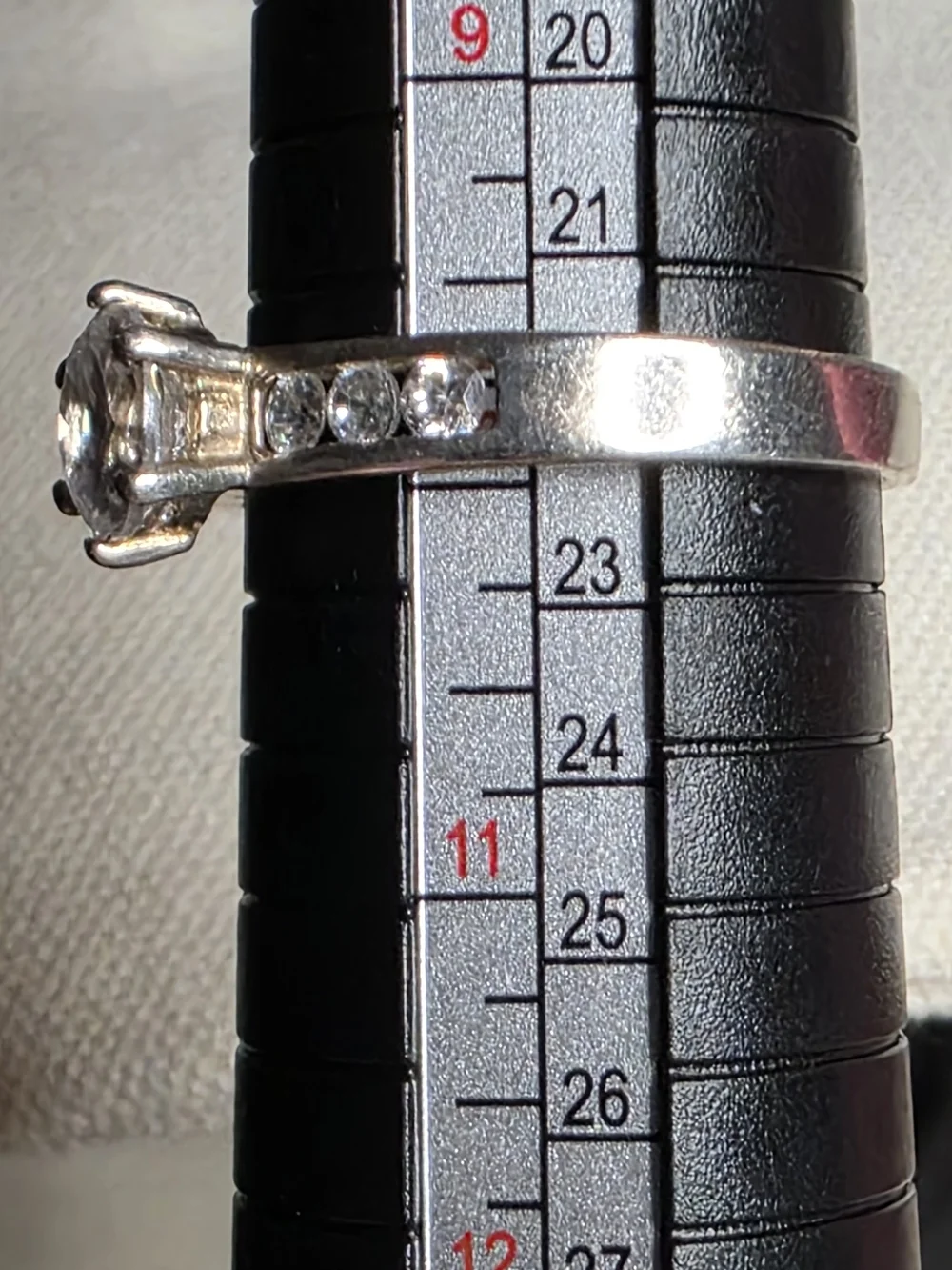 Signed NV (AVON) Solitaire CZ Ring Sterling Silver 925 Size 10